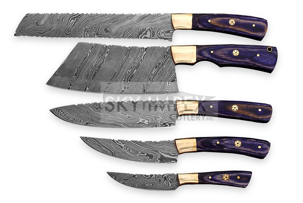 Damascus Chef Knife Set ( 5 piece